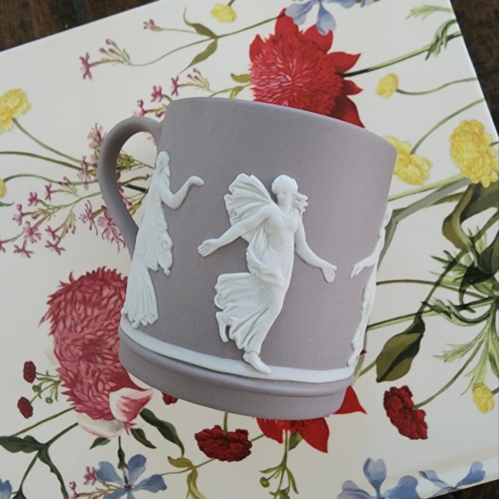 Wedgewood Jasperware dancing hours tea cup lilac